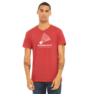 kc shuttlecock red tee