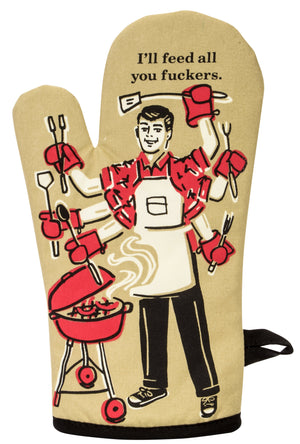 blue q oven mitts feed you f*ckers