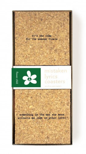 mistaken lyric coaster set of six