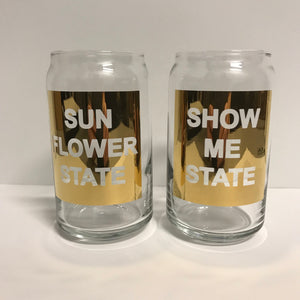 State Motto Beer Can Pints
